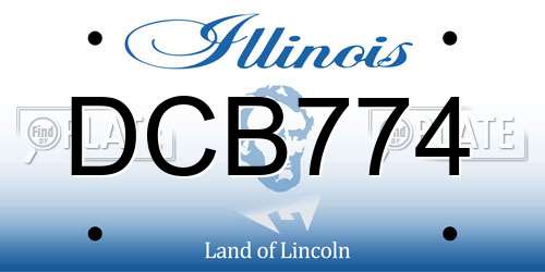 DCB774 Illinois License Plate