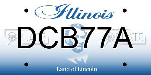 DCB77A Illinois License Plate