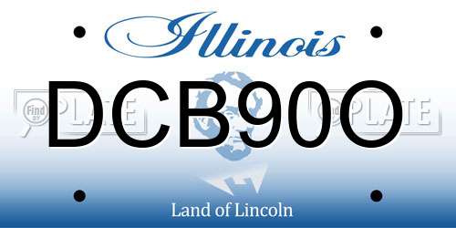 DCB90O Illinois License Plate