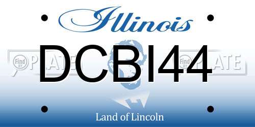 DCBI44 Illinois License Plate