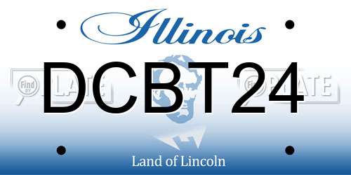 DCBT24 Illinois License Plate