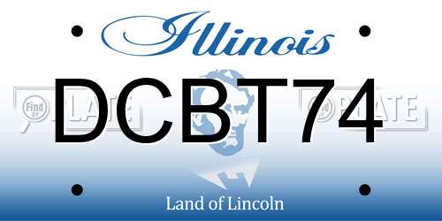 DCBT74 Illinois License Plate