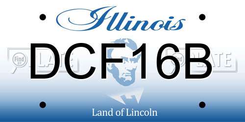 DCF16B Illinois License Plate