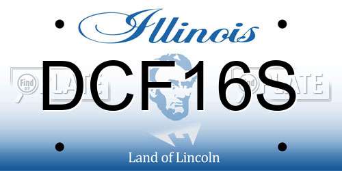 DCF16S Illinois License Plate