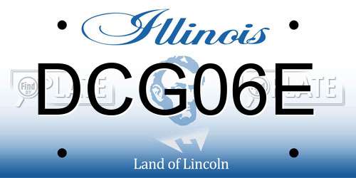 DCG06E Illinois License Plate