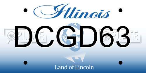 DCGD63 Illinois License Plate