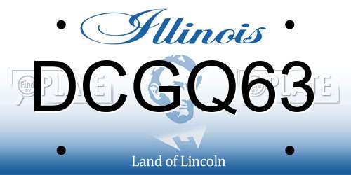 DCGQ63 Illinois License Plate