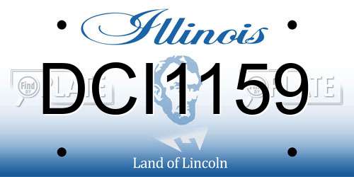 DCI1159 Illinois License Plate