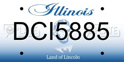 DCI5885 Illinois License Plate