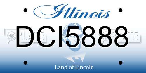 DCI5888 Illinois License Plate