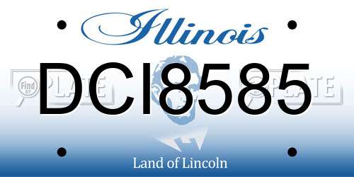 DCI8585 Illinois License Plate