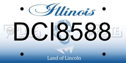 DCI8588 Illinois License Plate