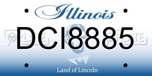 DCI8885 Illinois License Plate