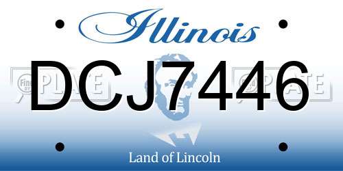 DCJ7446 Illinois License Plate