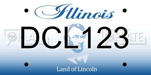 DCL123 Illinois License Plate