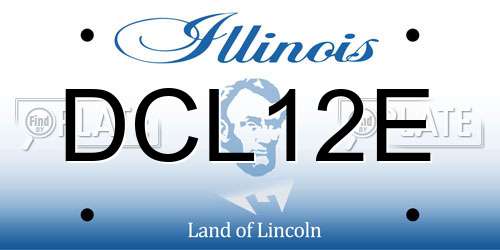 DCL12E Illinois License Plate