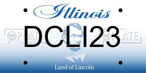 DCLI23 Illinois License Plate