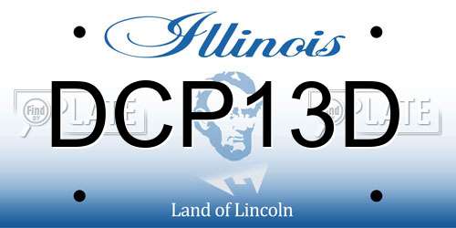 DCP13D Illinois License Plate