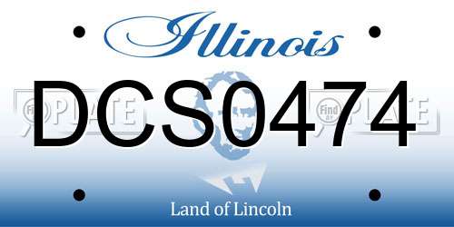 DCS0474 Illinois License Plate