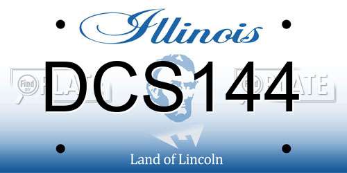 DCS144 Illinois License Plate