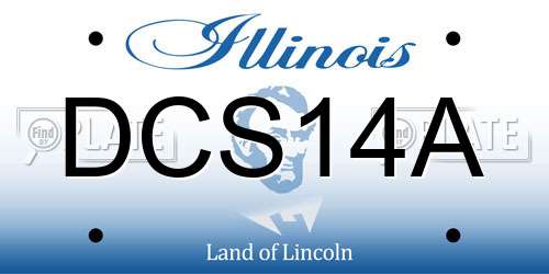 DCS14A Illinois License Plate