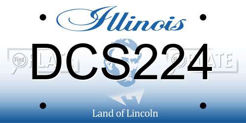 DCS224 Illinois License Plate