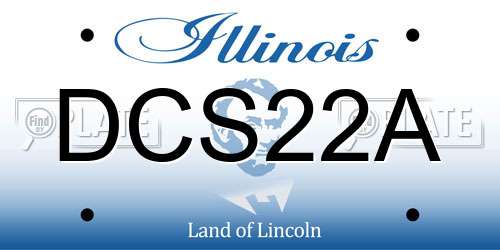 DCS22A Illinois License Plate