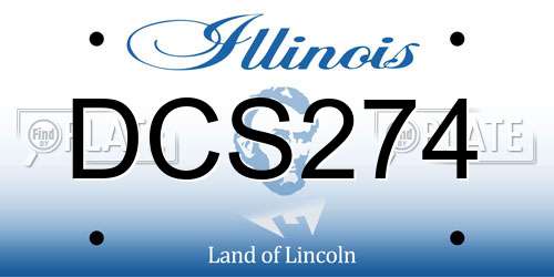 DCS274 Illinois License Plate