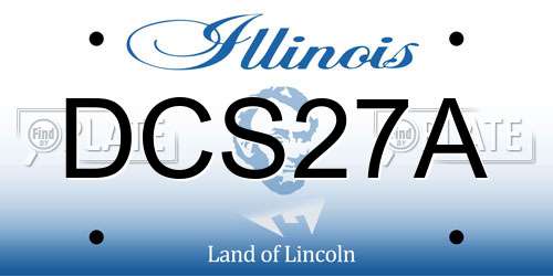 DCS27A Illinois License Plate