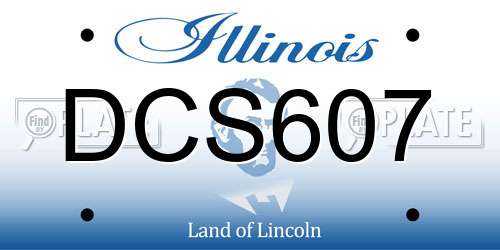 DCS607 Illinois License Plate