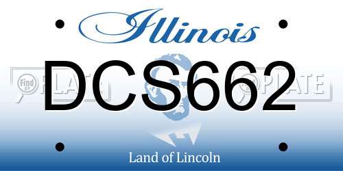 DCS662 Illinois License Plate