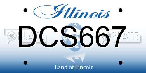 DCS667 Illinois License Plate