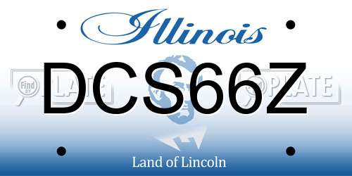 DCS66Z Illinois License Plate