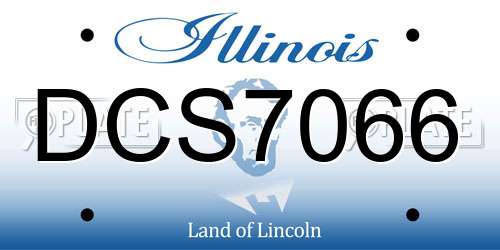 DCS7066 Illinois License Plate
