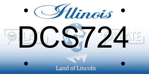 DCS724 Illinois License Plate