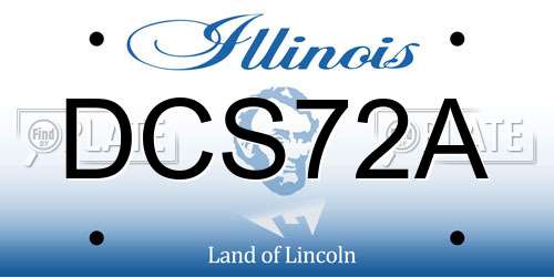 DCS72A Illinois License Plate