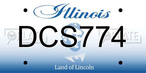 DCS774 Illinois License Plate