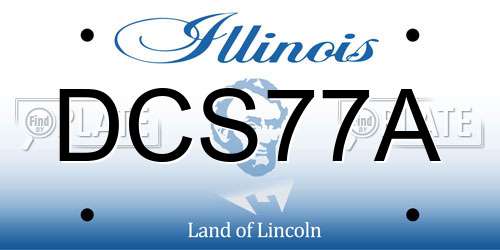 DCS77A Illinois License Plate