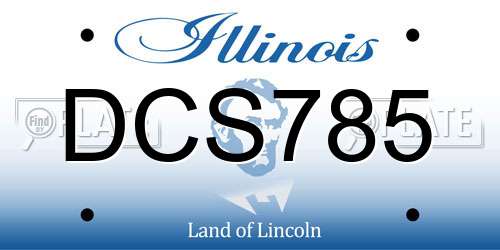DCS785 Illinois License Plate