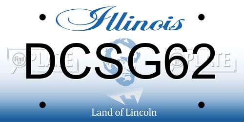 DCSG62 Illinois License Plate