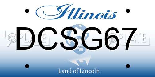 DCSG67 Illinois License Plate