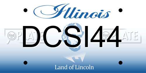 DCSI44 Illinois License Plate