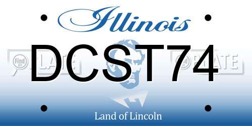 DCST74 Illinois License Plate