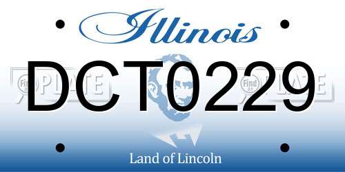 DCT0229 Illinois License Plate