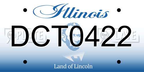 DCT0422 Illinois License Plate