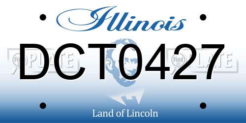 DCT0427 Illinois License Plate