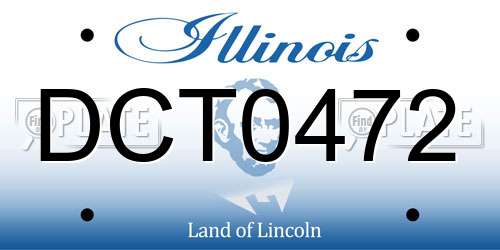 DCT0472 Illinois License Plate