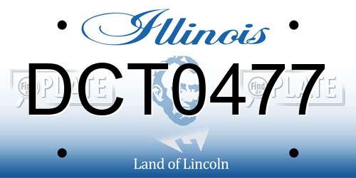 DCT0477 Illinois License Plate