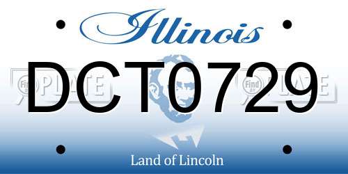 DCT0729 Illinois License Plate