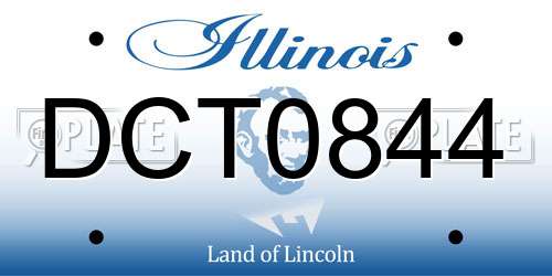 DCT0844 Illinois License Plate
